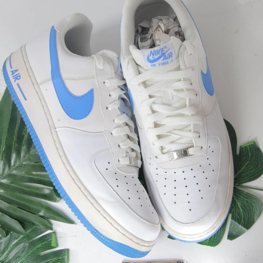 Nike Af1 Air Force 1 Low White Blue Sneakers size 12 mens 001879